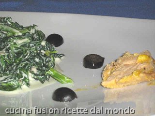 spinaci panna e foi gras
